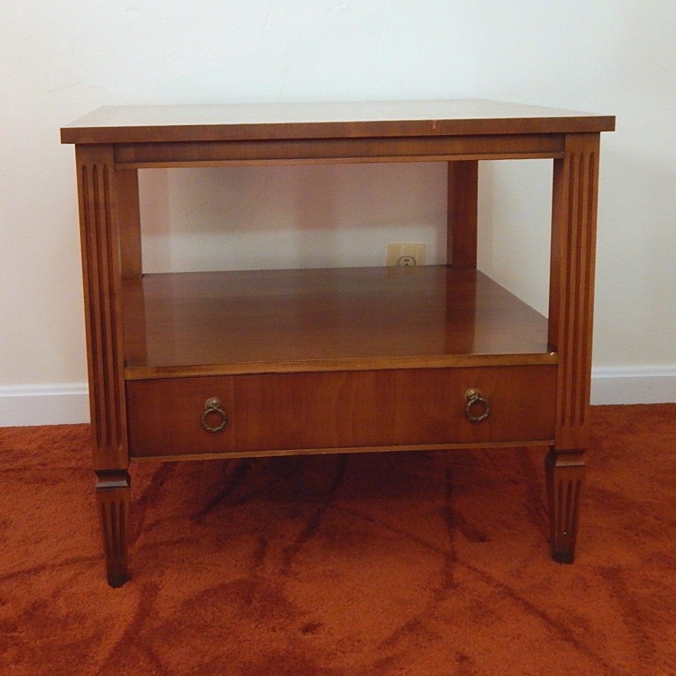 Square Cherry End Table
