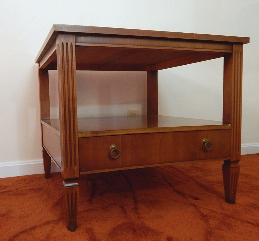 Square Cherry End Table