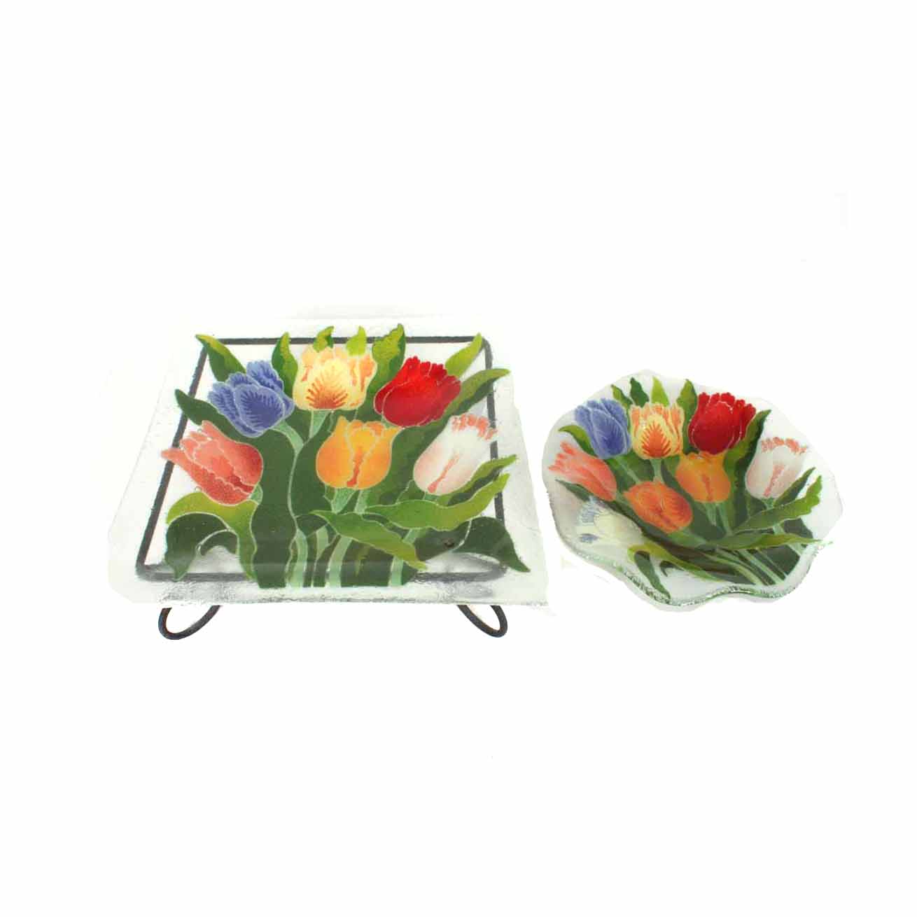 Artist Signed Glass Dishes