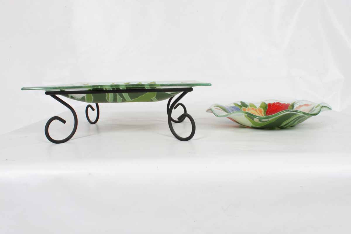Artist Signed Glass Dishes
