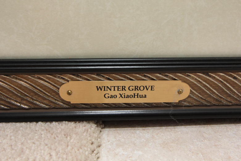 Gao Xiaohua Signed "Winter Grove" Print