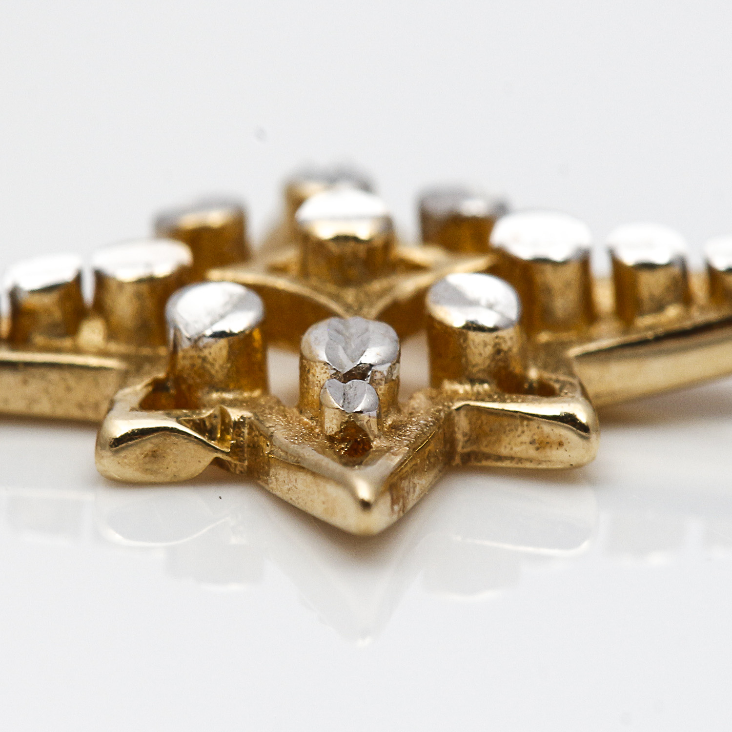 14K Yellow Gold Star of Bethlehem Pendant