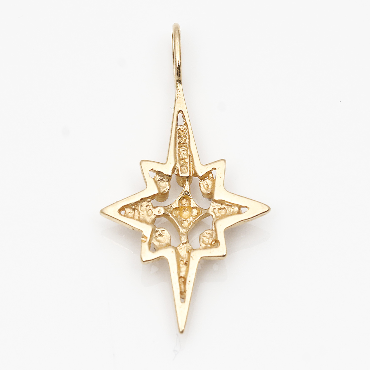 14K Yellow Gold Star of Bethlehem Pendant