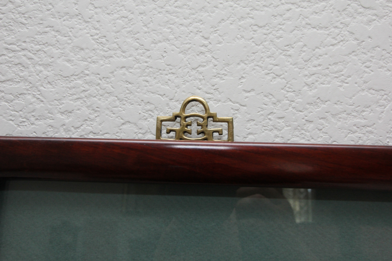 Framed Decorative Chinese Paper Fan Shaped Artwork