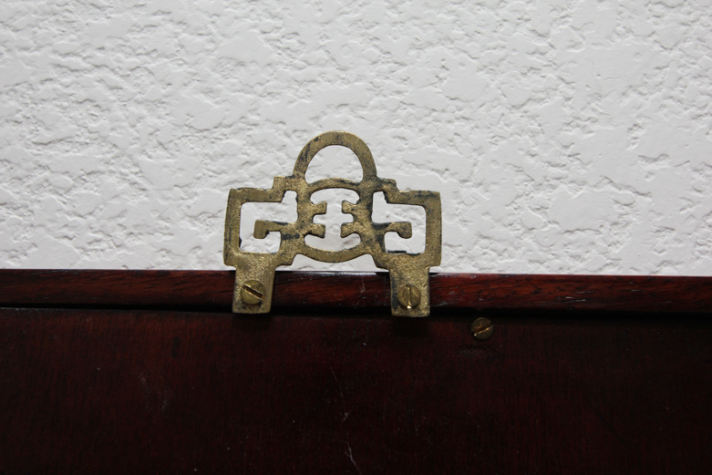 Framed Decorative Chinese Paper Fan Shaped Artwork