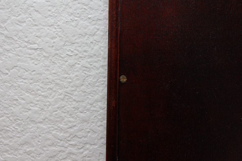 Framed Decorative Chinese Paper Fan Shaped Artwork