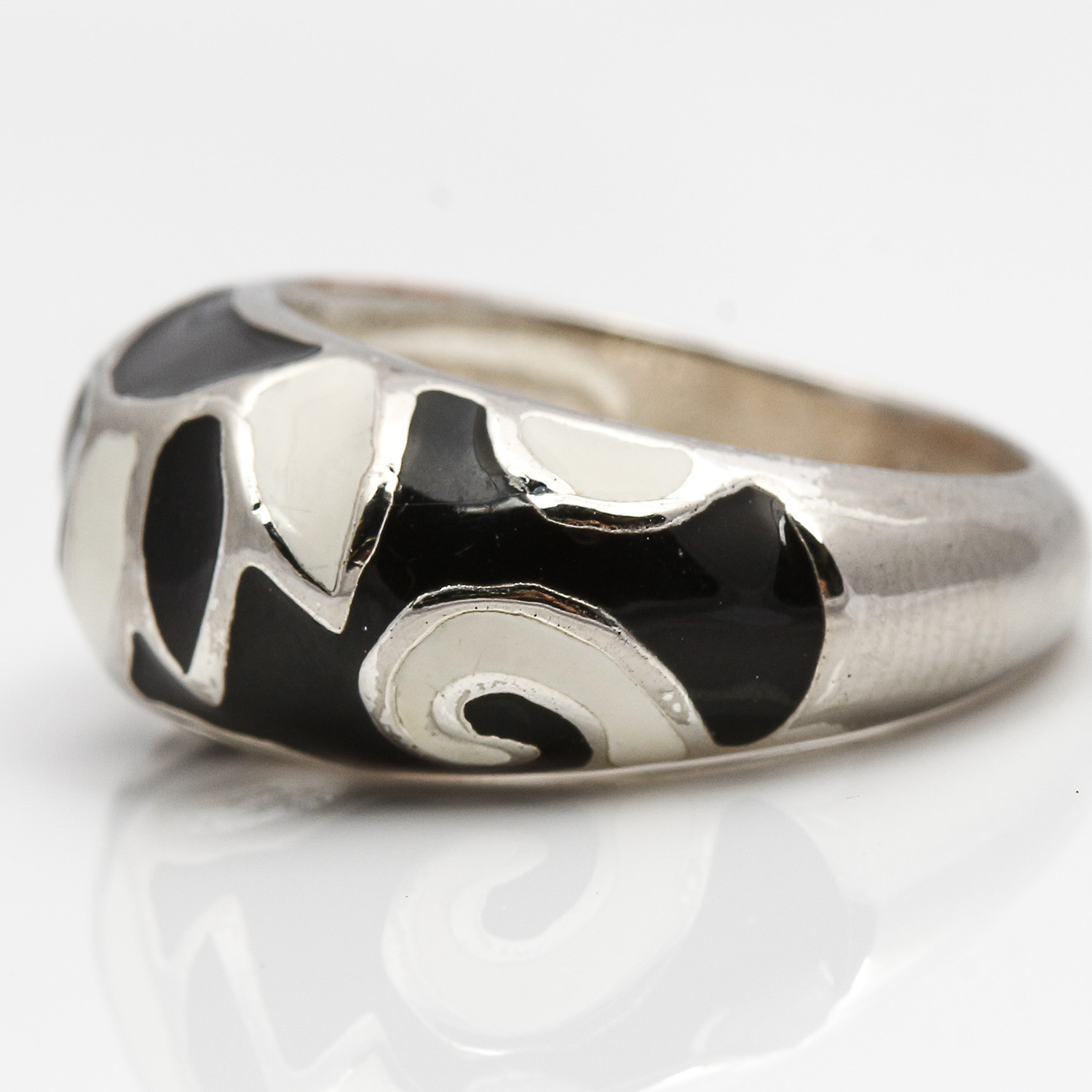 Sterling Silver Enamel Ring
