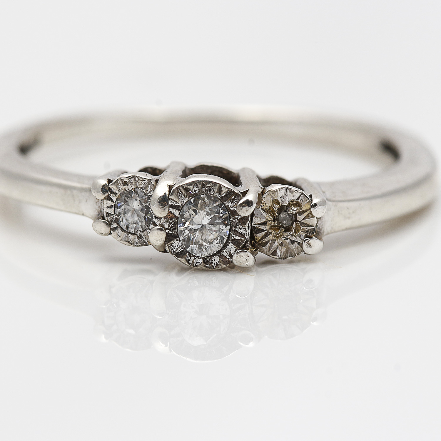 Sterling Silver Diamond Ring