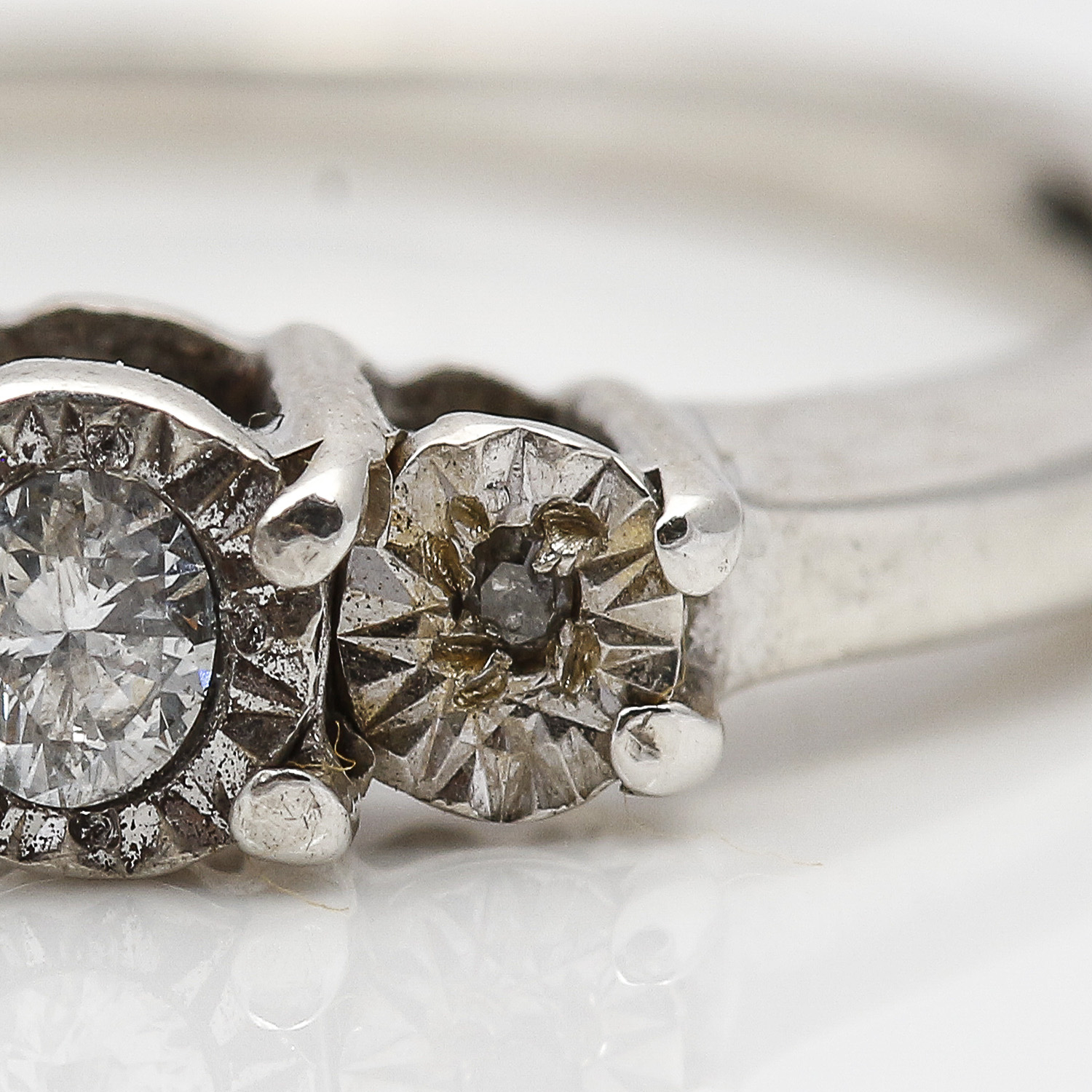 Sterling Silver Diamond Ring