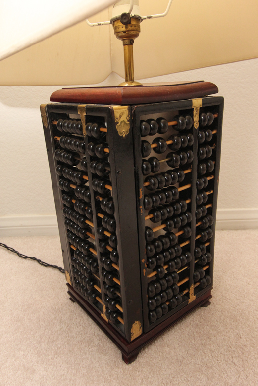 Vintage Mid-Century Abacus Lamp