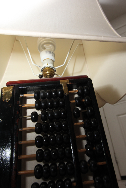 Vintage Mid-Century Abacus Lamp