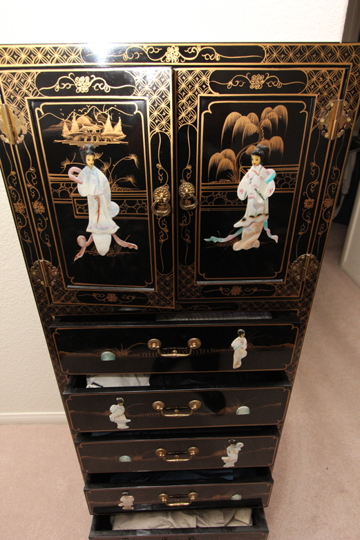 Black Lacquer Chinese Cabinet