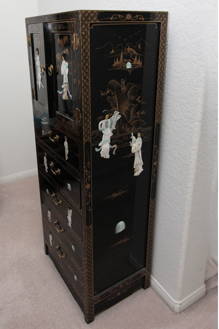 Black Lacquer Chinese Cabinet
