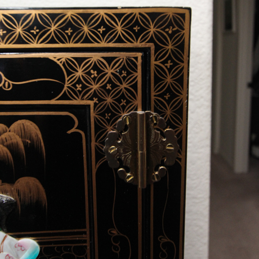 Black Lacquer Chinese Cabinet