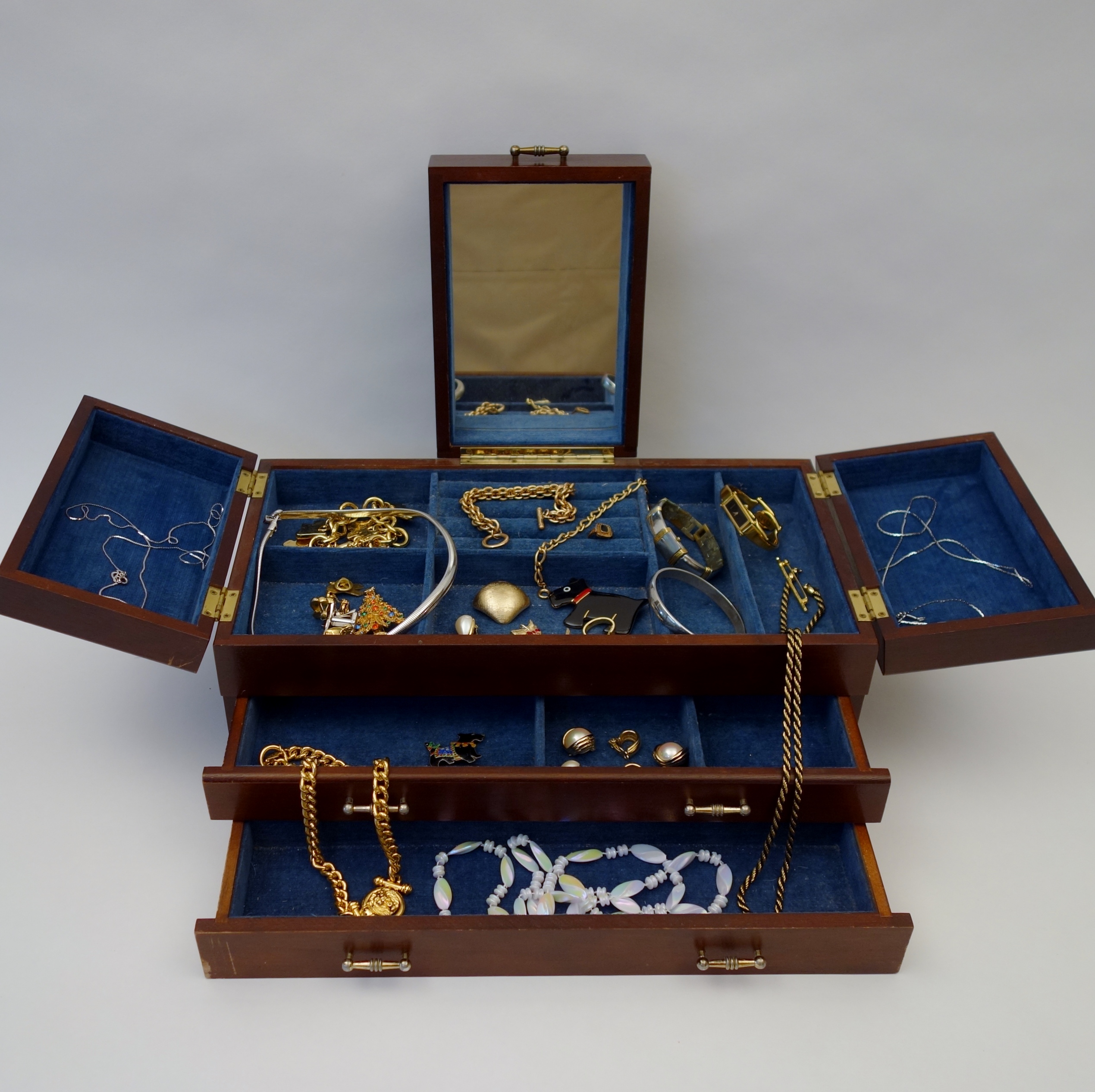 Vintage Jewelry Box and Costume Jewelry Collection