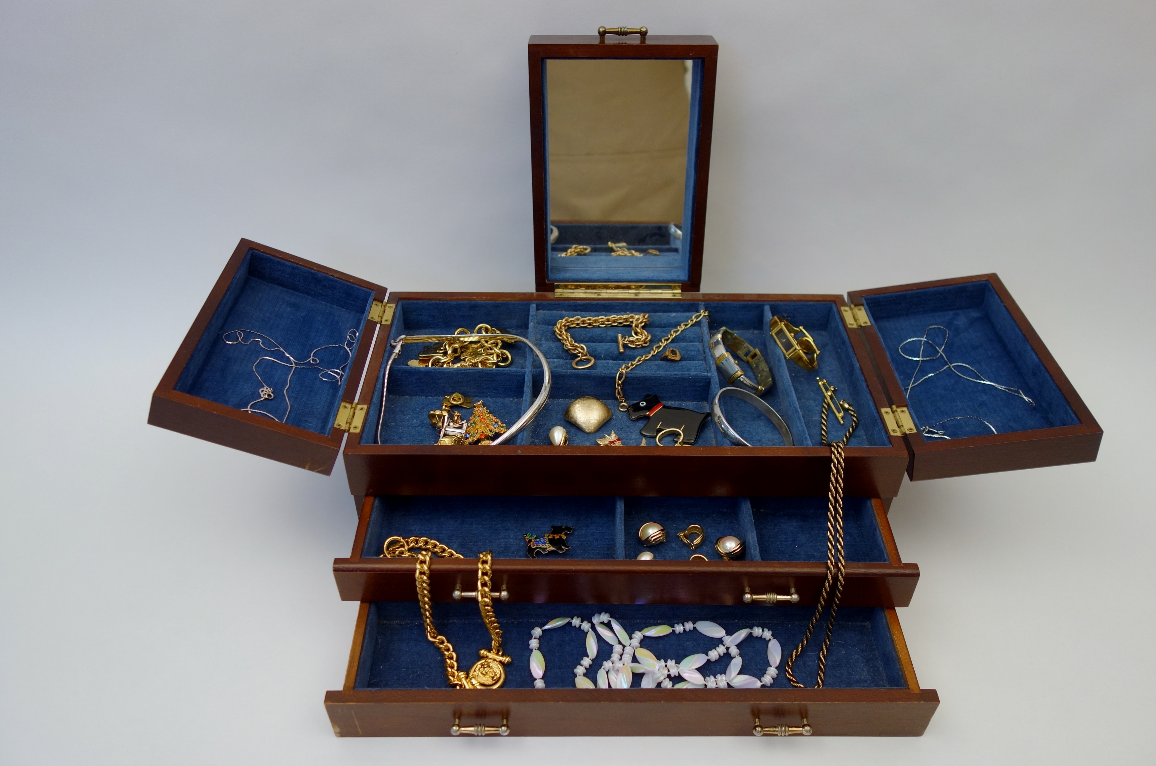 Vintage Jewelry Box and Costume Jewelry Collection
