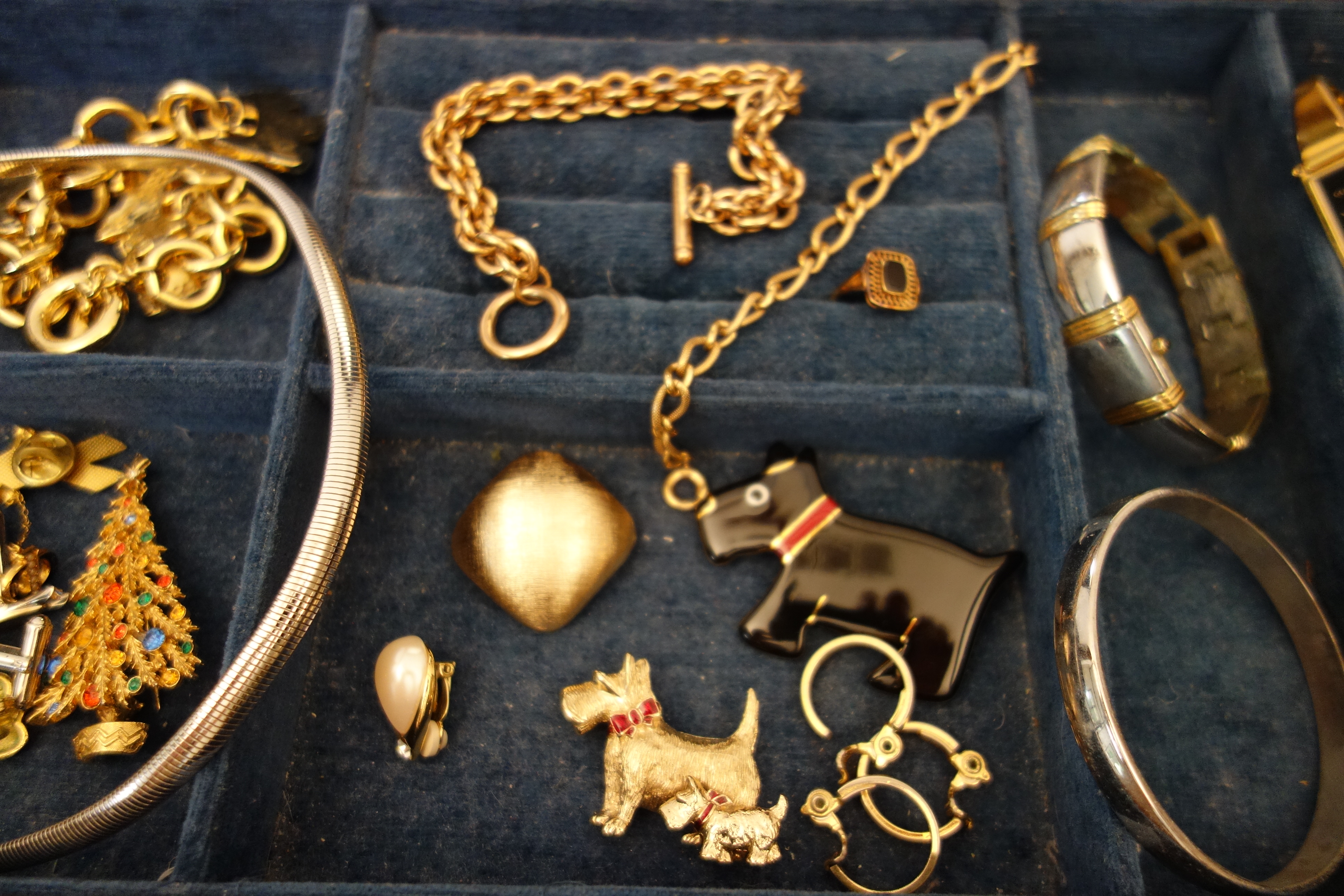 Vintage Jewelry Box and Costume Jewelry Collection