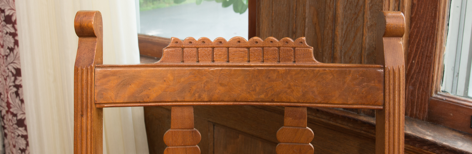 Pair of Victorian Eastlake Oak Side Chairs