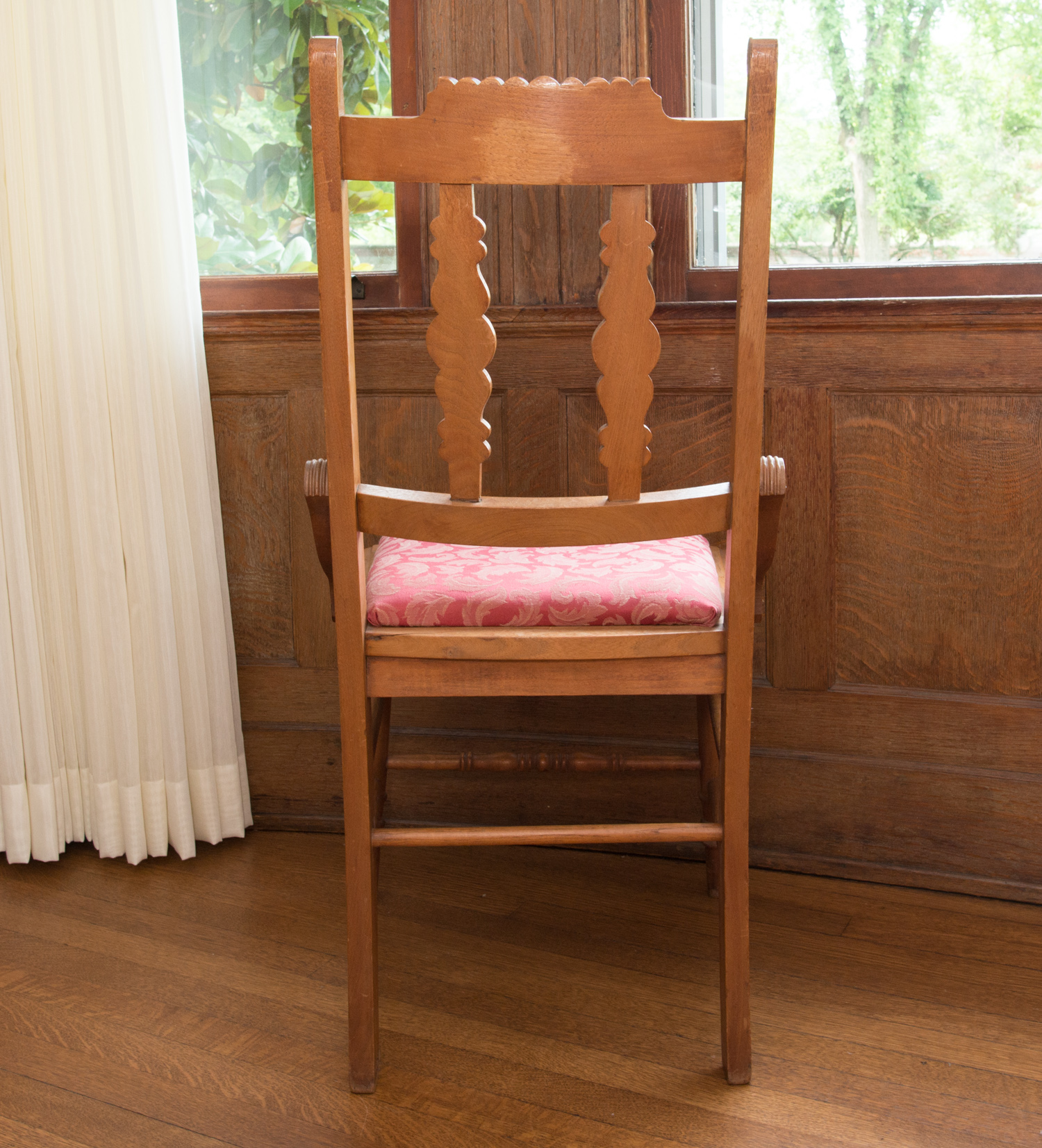Pair of Victorian Eastlake Oak Side Chairs