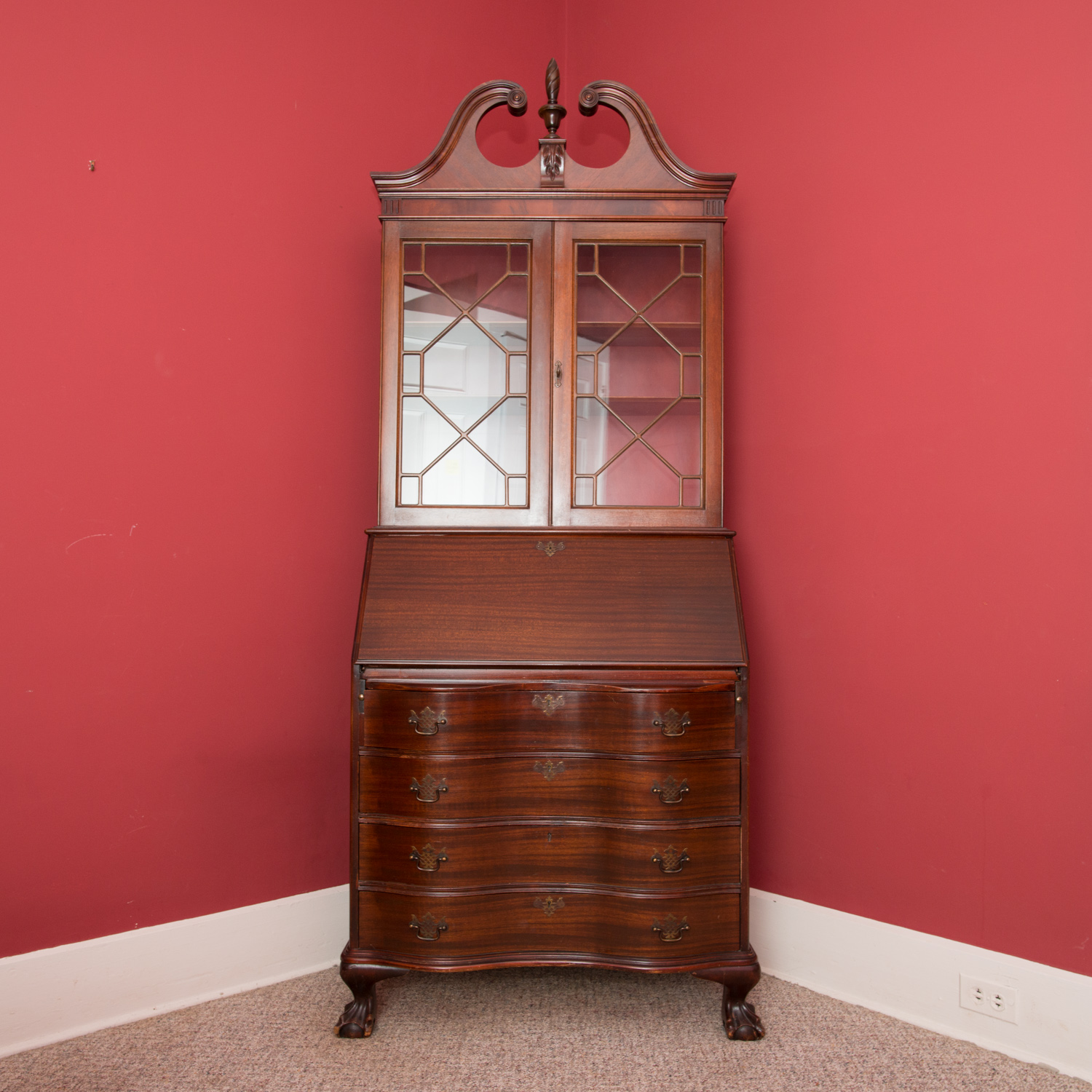Vintage Mahogany Slant-Front Secretary