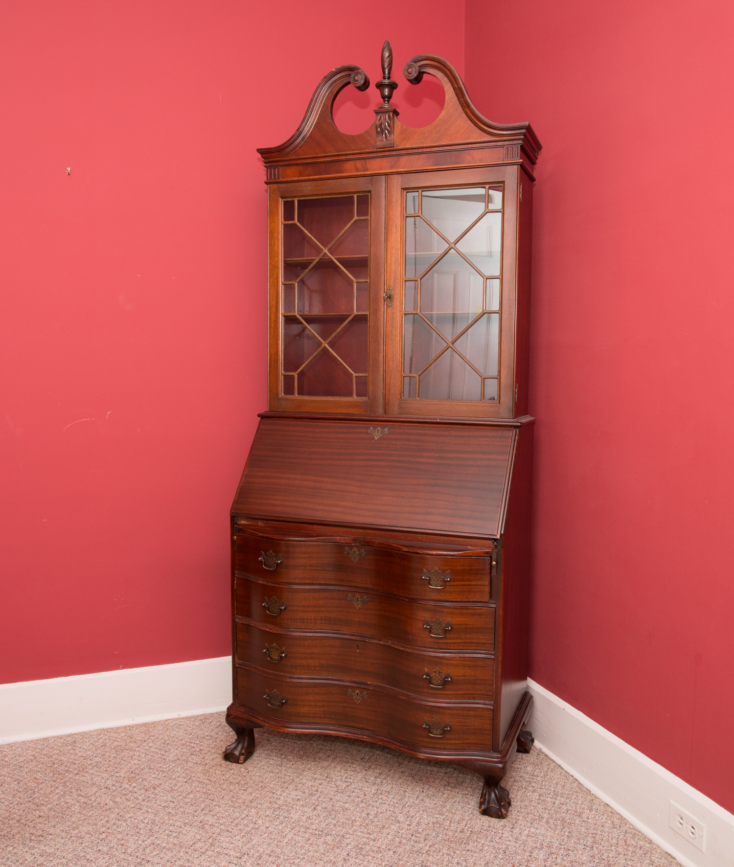 Vintage Mahogany Slant-Front Secretary