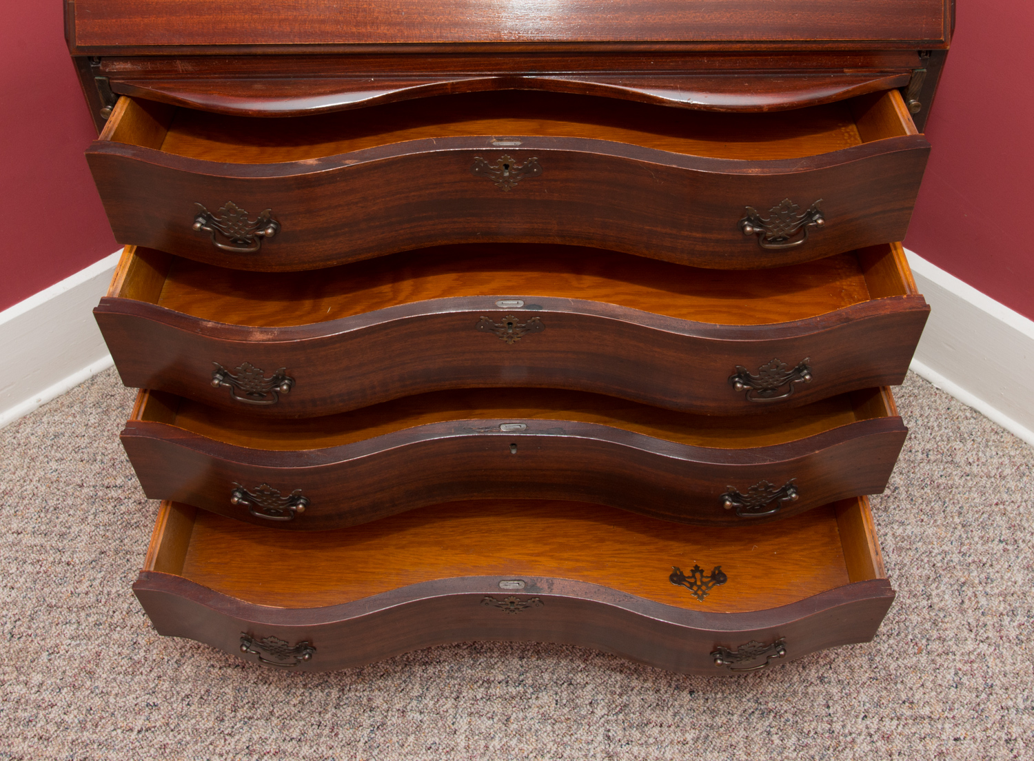 Vintage Mahogany Slant-Front Secretary