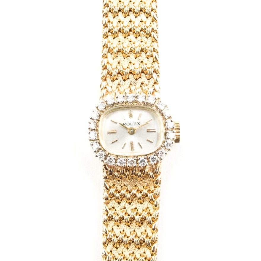 Ladies 14K Yellow Gold Rolex "Montres" Wristwatch