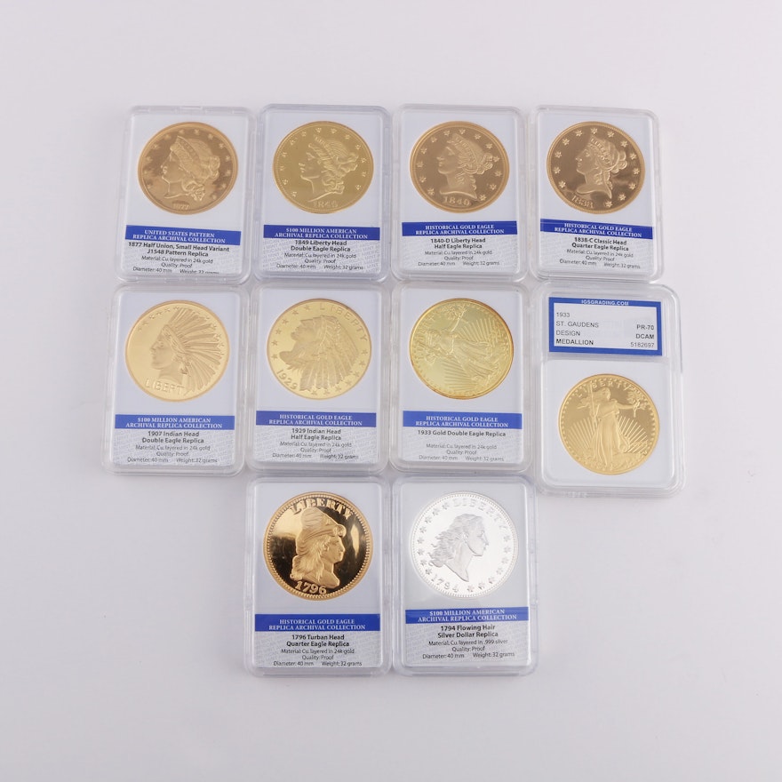 Collection of Replica Historic Coins
