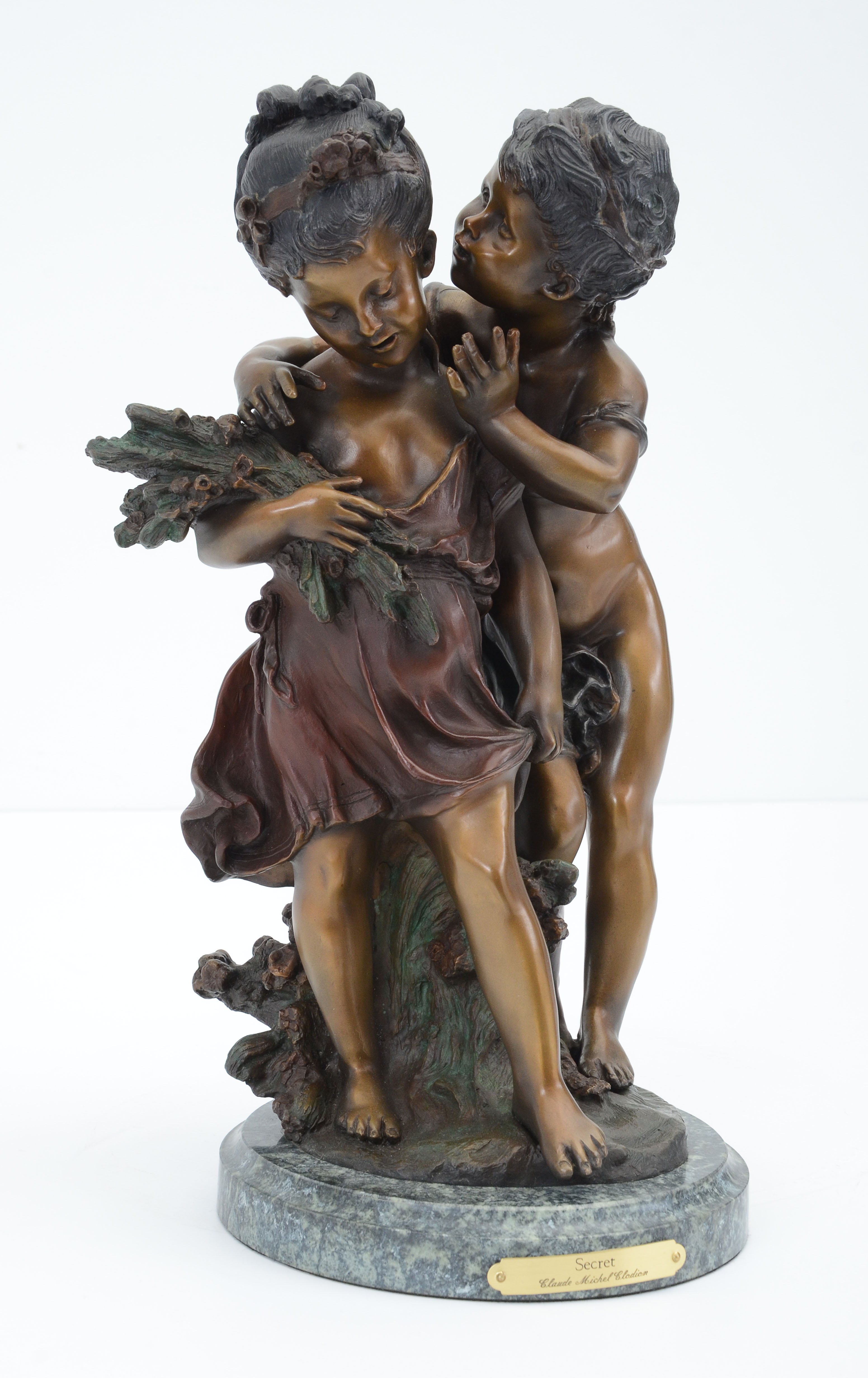 "Secret" Bronze Sculpture After Claude Michel Clodion