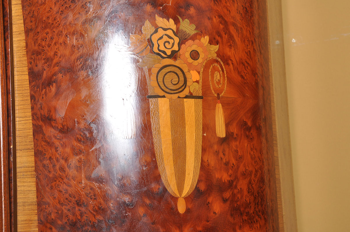 French Art Deco Armoire with Large Mirror