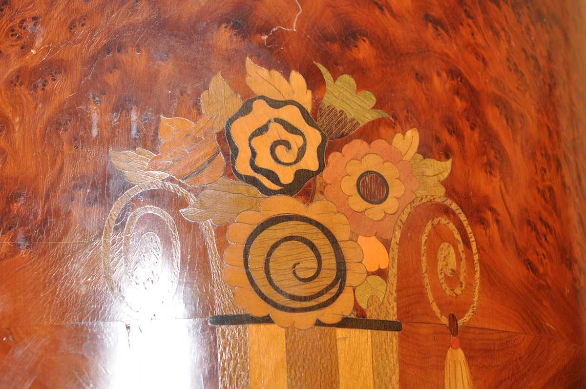 French Art Deco Armoire with Large Mirror