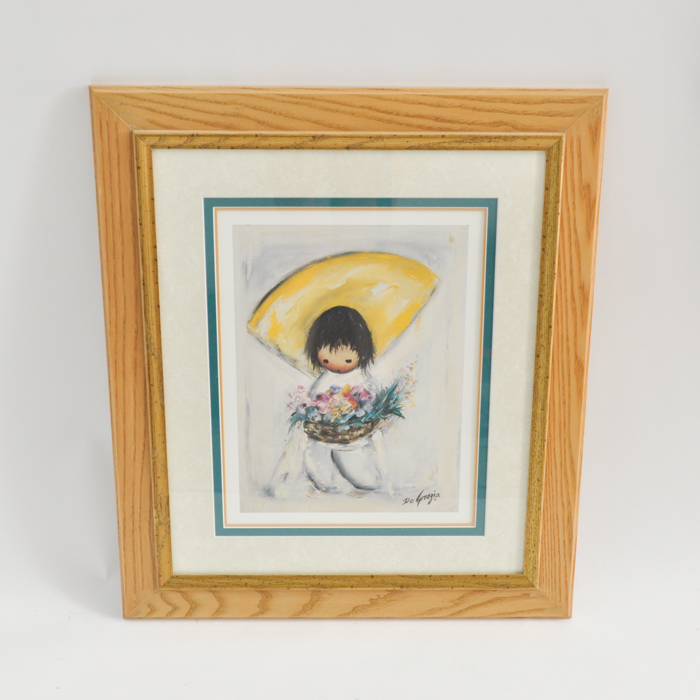"Flower Boy" by Ettore DeGrazia Lithograph