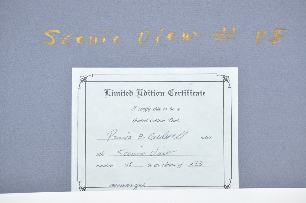 Limited Edition "Scenic View" by Pencie B. Cardwell Lithograph