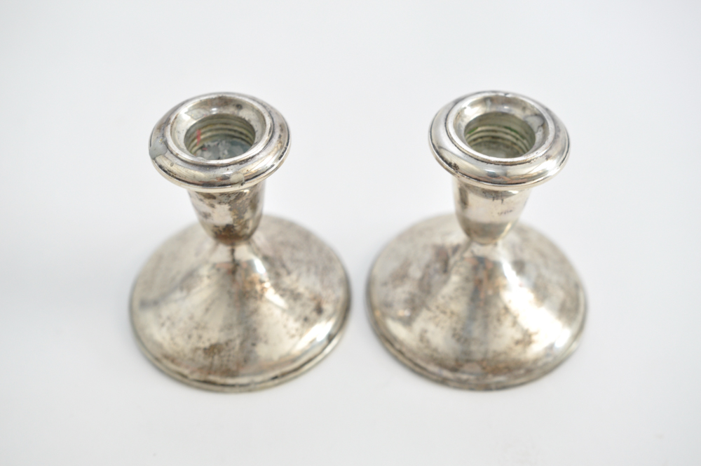 Empire Weighted Sterling Candlesticks