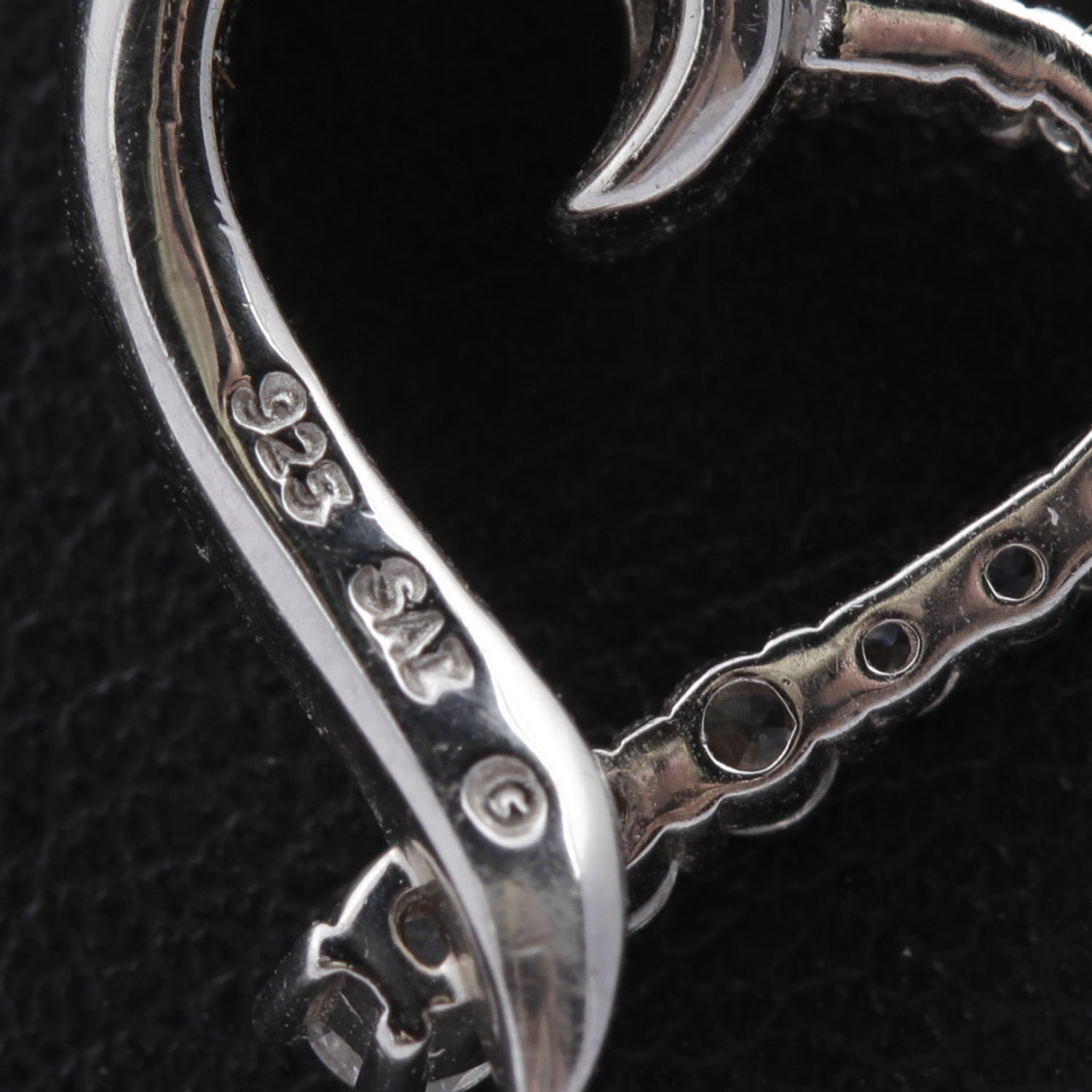 Sterling Silver Cubic Zirconia Heart Pendant Necklace