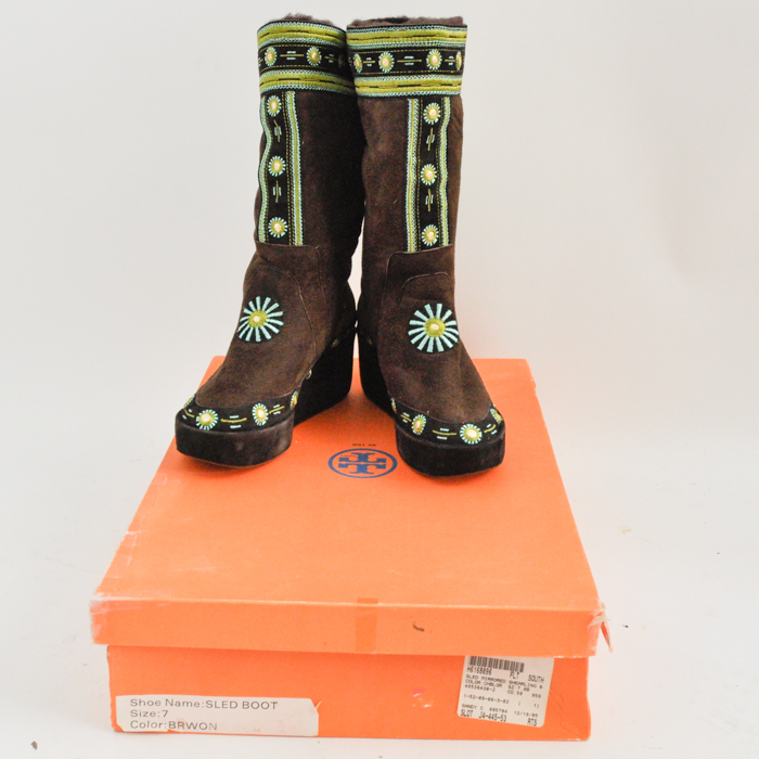 Tory Burch Sled Boots, Size 7