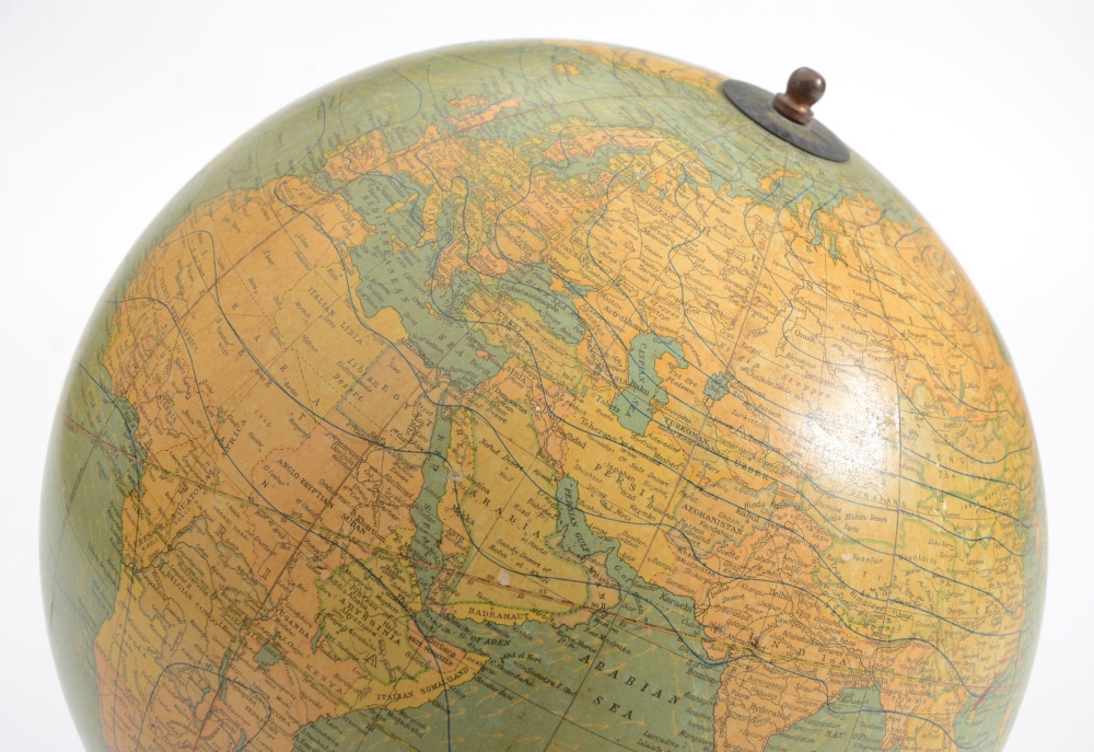 C.S. Hammond Terrestrial Globe on Cast Iron Stand