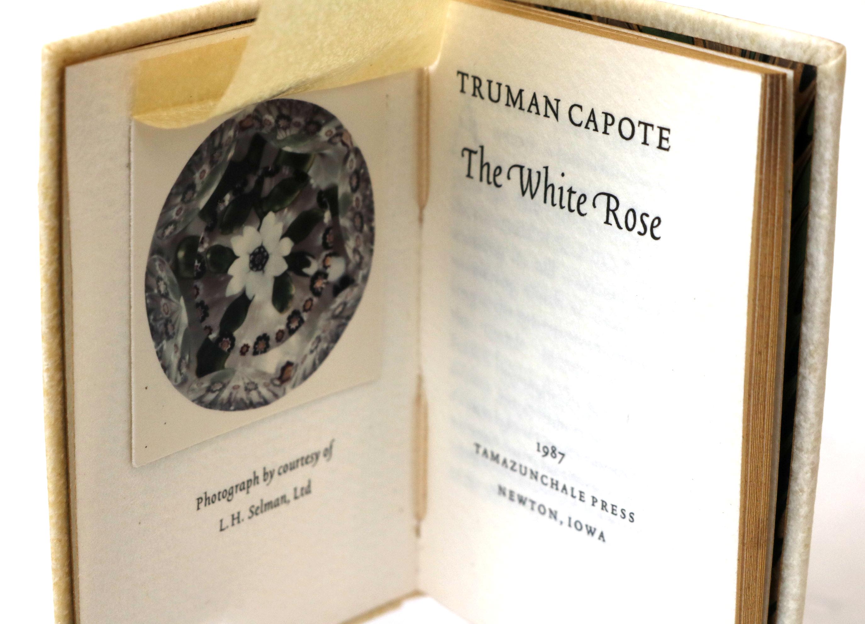 "Mark Twain Loved Cats" and Truman Capote's "The White Rose" Miniature Books