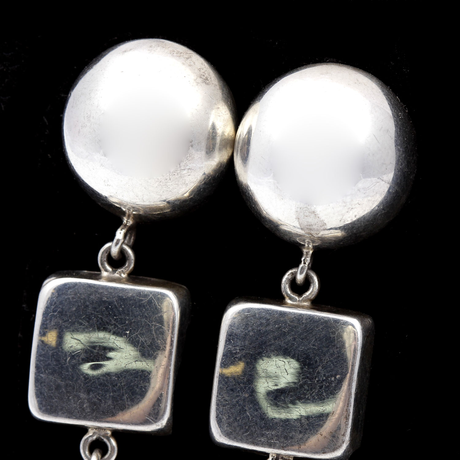 Sterling Silver Geometric Dangle Earrings