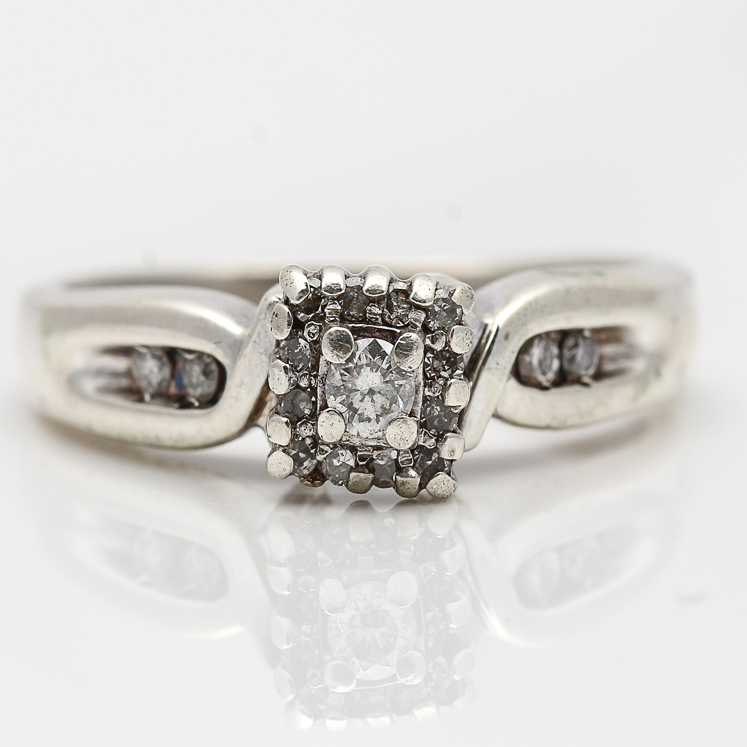 Sterling Silver Diamond Ring