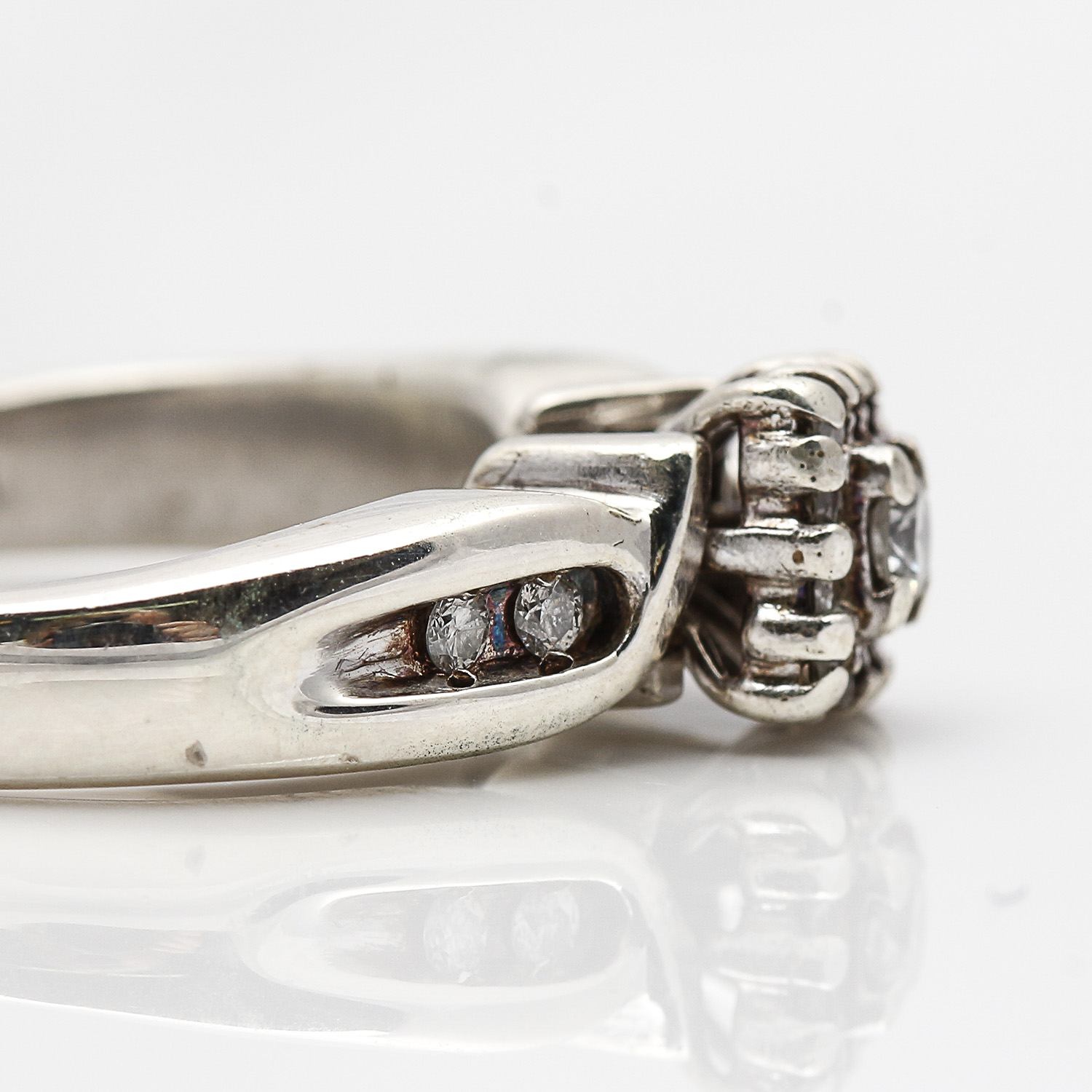 Sterling Silver Diamond Ring