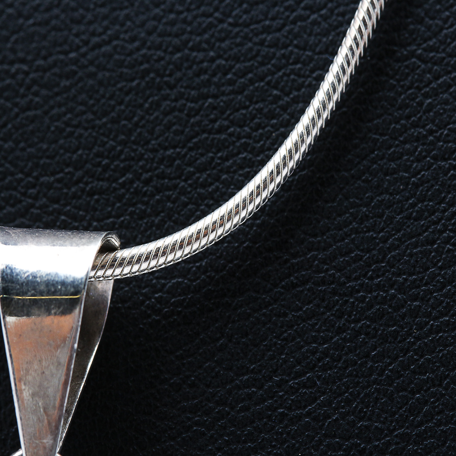 Sterling Silver Synthetic Opal Pendant Necklace