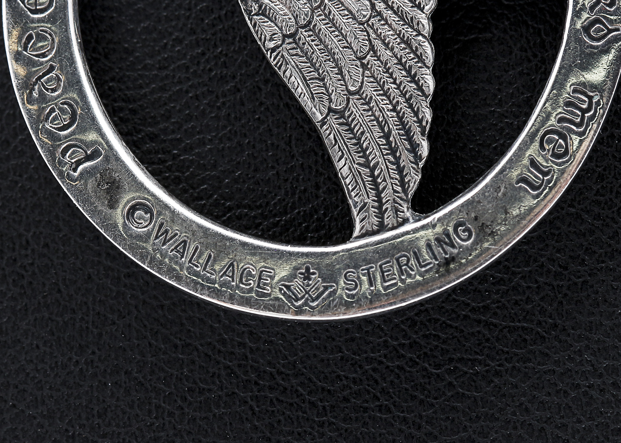 Wallace Sterling Silver Dove Pendant Necklace