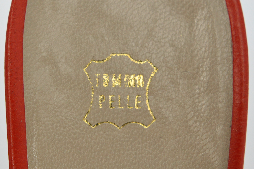 Bruno Magli Orange Peep-Toe Heels