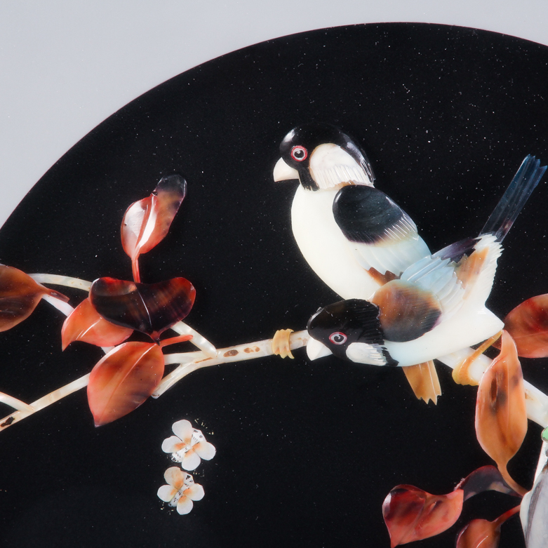 Pair of Vintage Chinese Carved Resin Bird Artworks