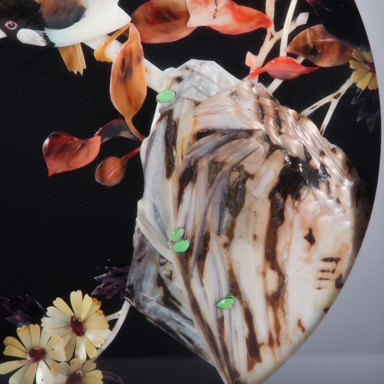 Pair of Vintage Chinese Carved Resin Bird Artworks