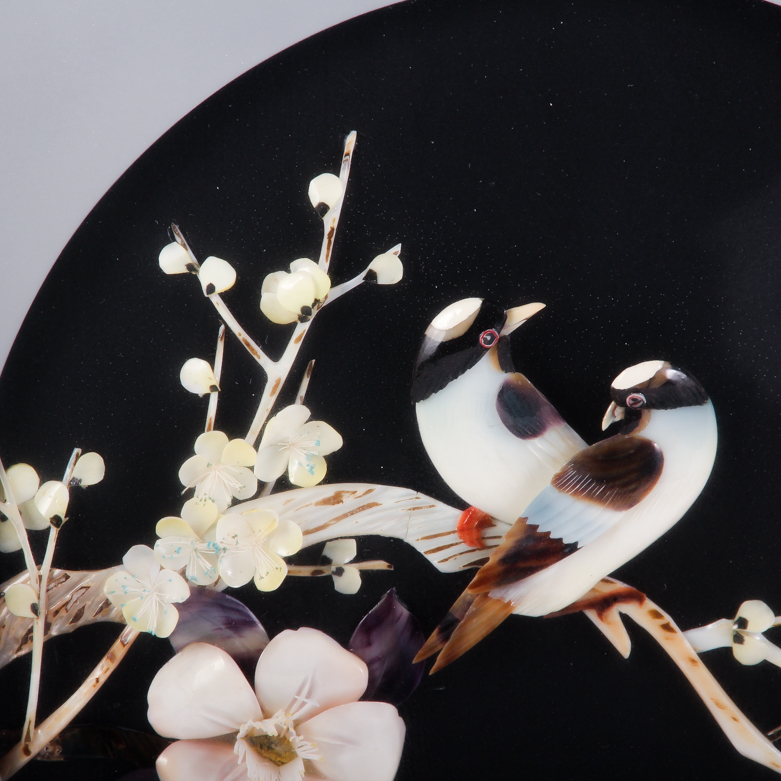 Pair of Vintage Chinese Carved Resin Bird Artworks