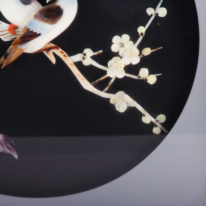 Pair of Vintage Chinese Carved Resin Bird Artworks