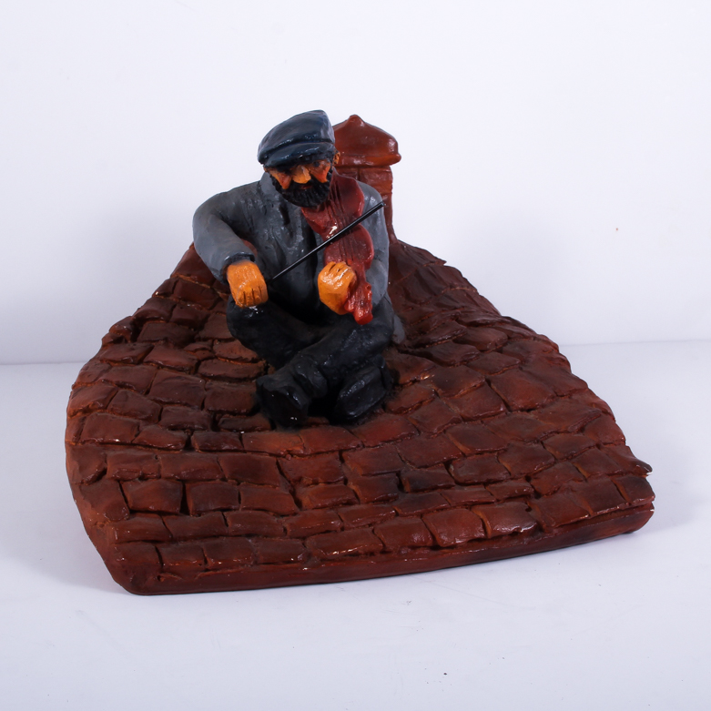 Signed Bernardi "Fiddler on the Roof" Ceramic Figurine