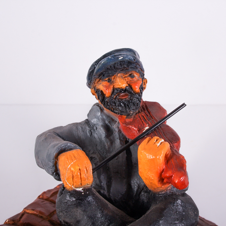 Signed Bernardi "Fiddler on the Roof" Ceramic Figurine